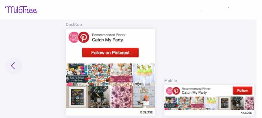 Tools for Pinterest Manager: MiloTree