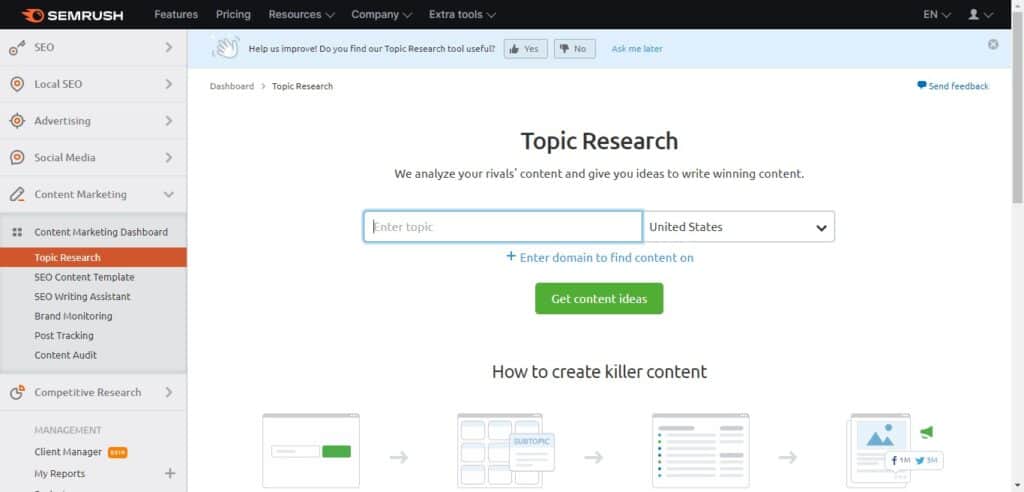 How to Use SEMrush: 3. Topic Research