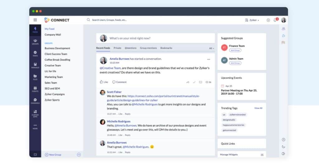 Team Collaboration Tool: Zoho Connect