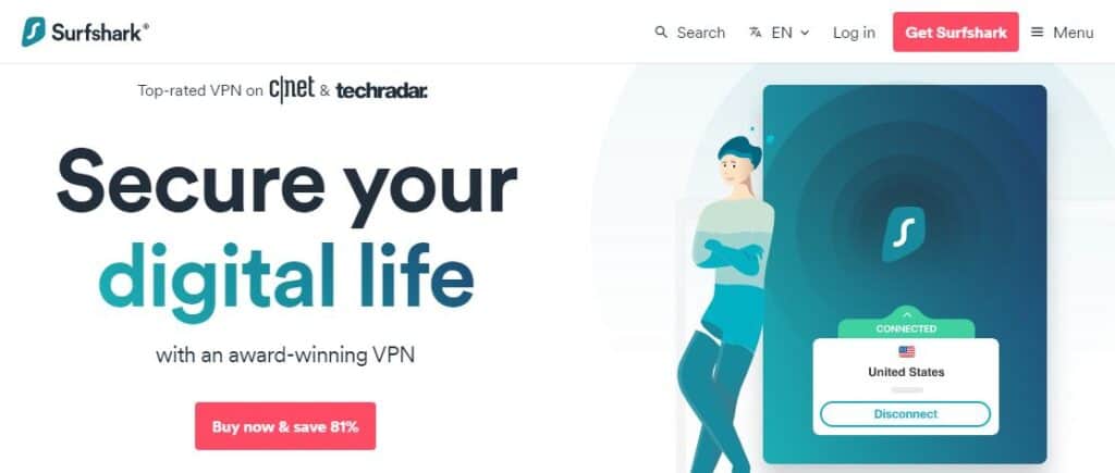 Best VPN for Streaming & WFH: Surfshark
