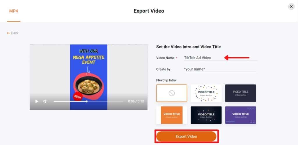 Exporting Your Video in FlexClip