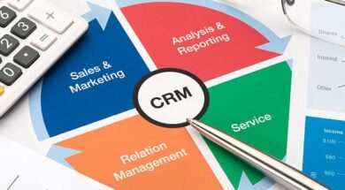 Customer Relationship Management business chart on desk