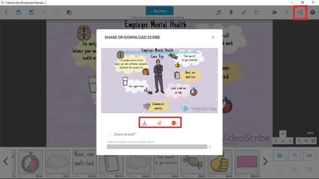 VideoScribe Tutorial: Save & Download Options