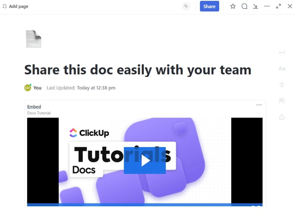 Easily Share Files in ClickUp